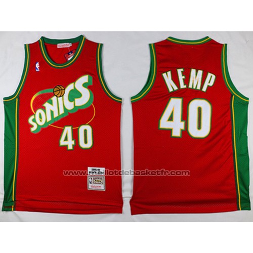 Maillot Seattle SuperSonics Shawn Kemp #40 Historic Retro Rouge